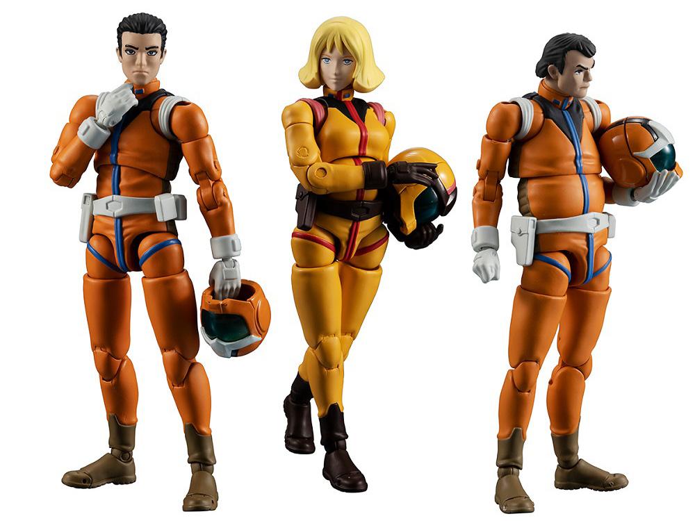 Mobile Suit Gundam G.M.G. Earth Federation Force 04, 05, 06 Sayla Mass Set of 3 Figures (With Bonus) - Image 2