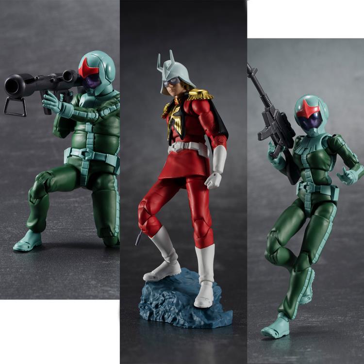 Mobile Suit Gundam G.M.G. Principality of Zeon Standard Infantry Soldier and Char Aznable Set of 3 Figures - Image 3