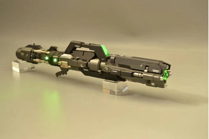 Moto King Unpainted Unassembled Assault weapon set ( LED unit included ) for 1/100 Gundam & 1/6 humanoid model Mobile Suit - Image 7