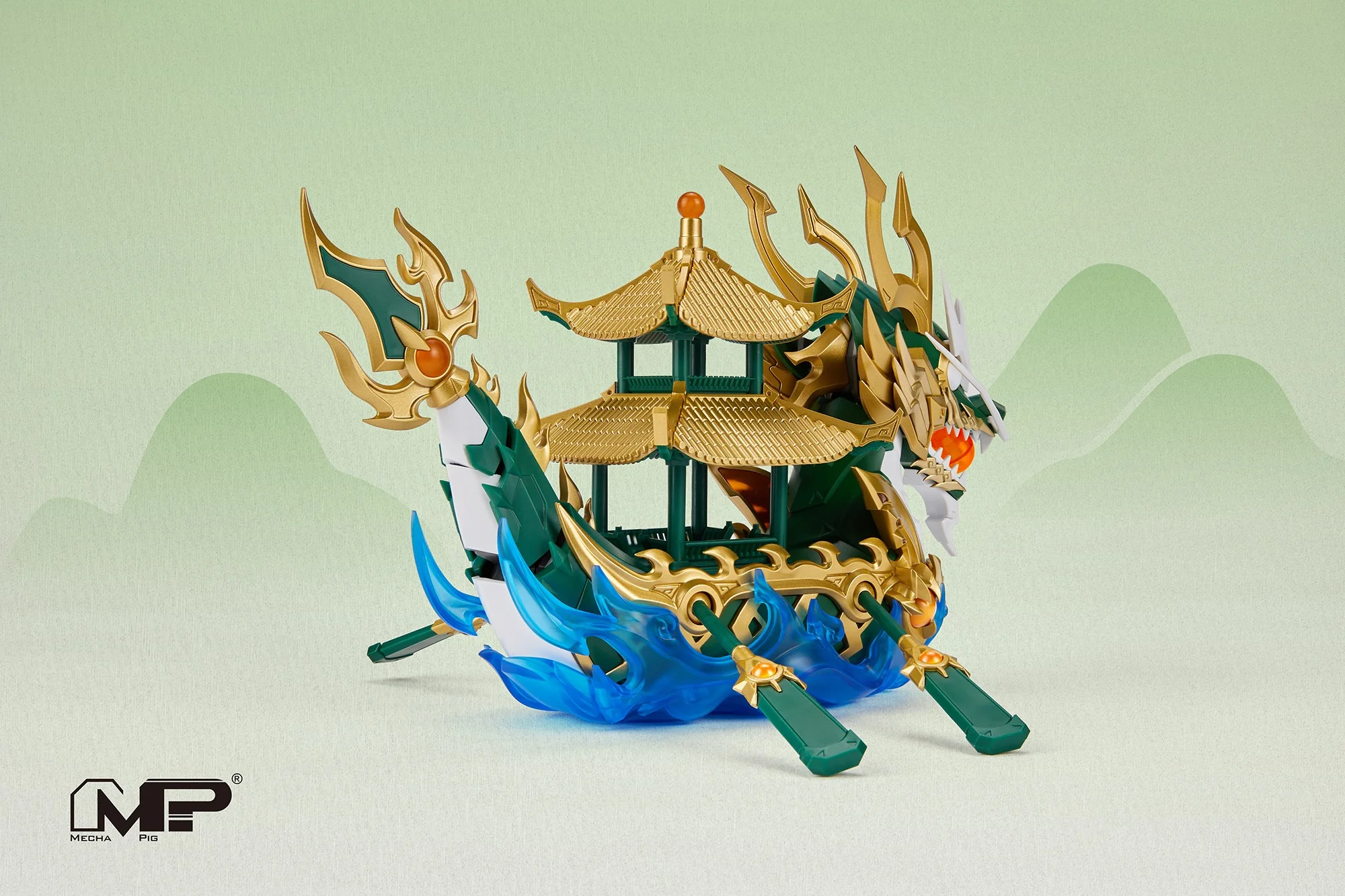 Mecha Pig MP-02G Dragon Boat (Green Ver.) Model Kit - Image 2
