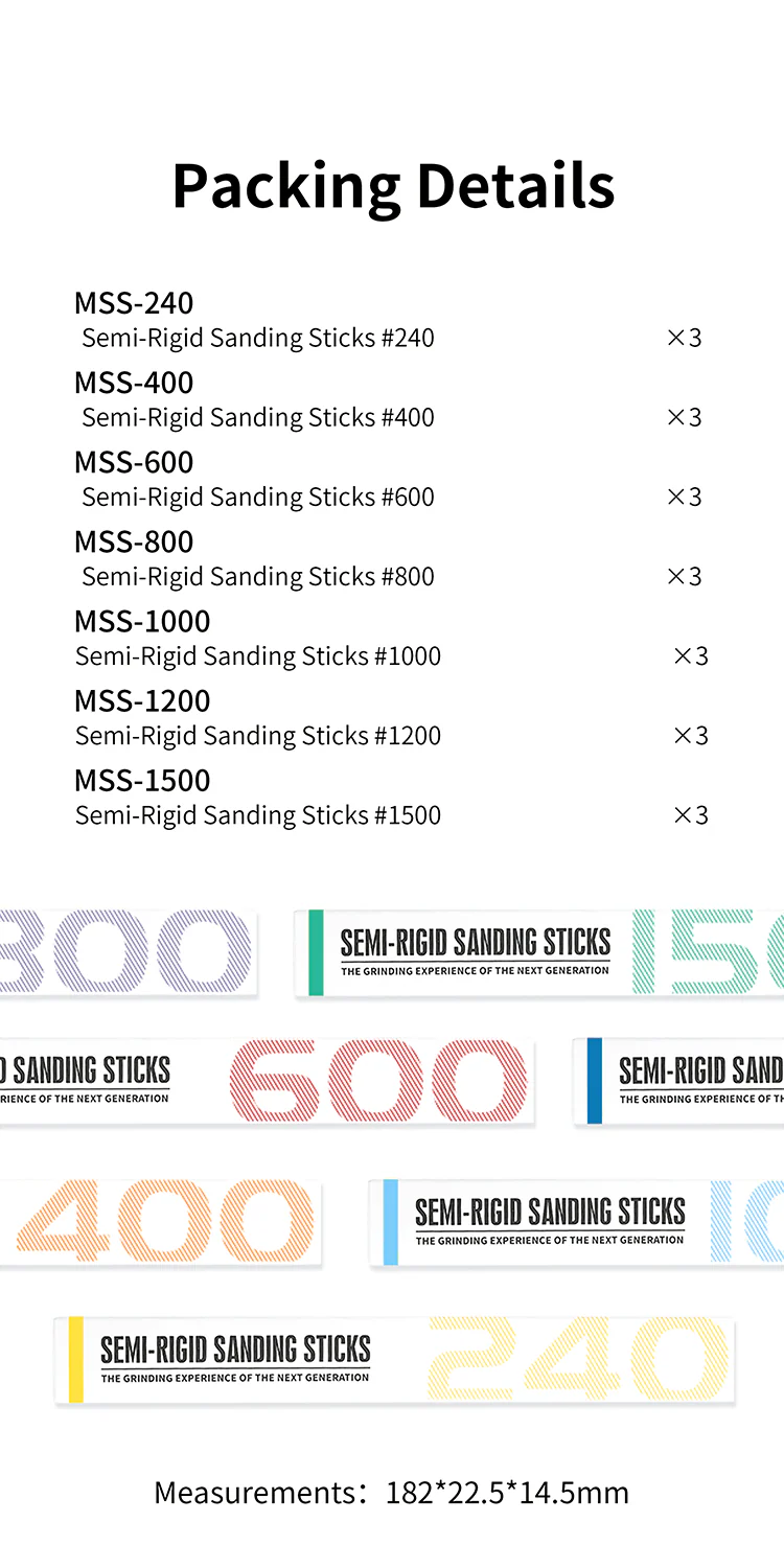 DSPIAE MSS Semi-Rigid Sanding Sticks - Image 6