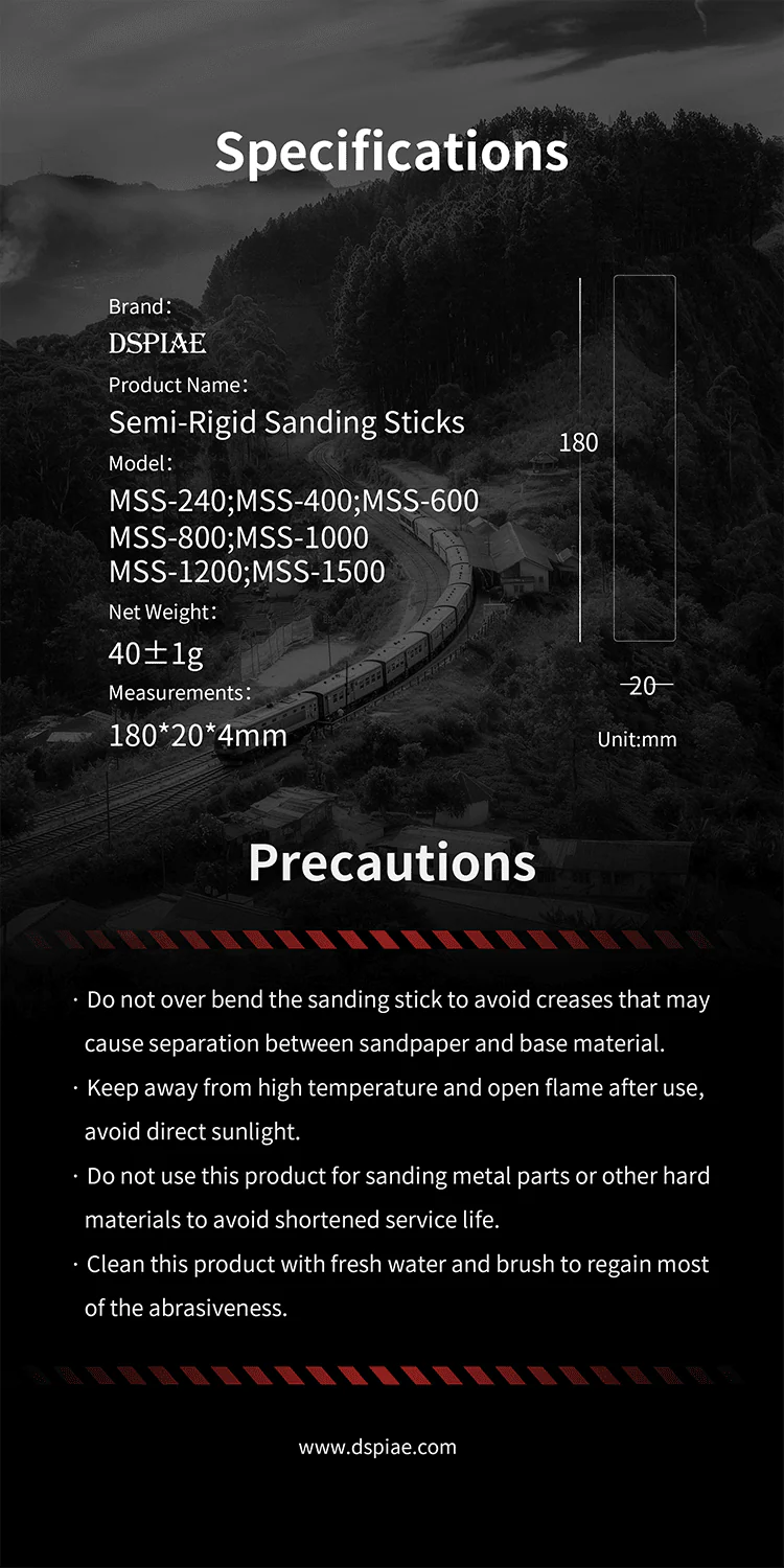 DSPIAE MSS Semi-Rigid Sanding Sticks - Image 7