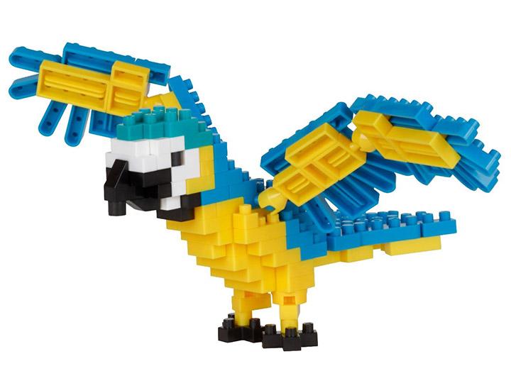 Nanoblock Bird Collection Series Blue-And-Yellow Macaw