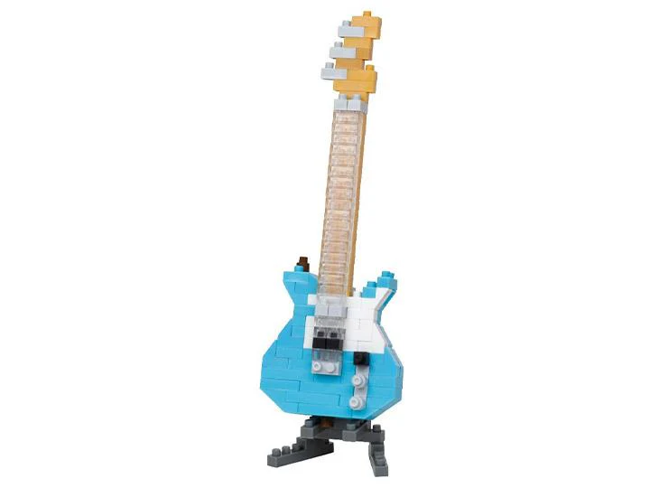Nanoblock Instrument Collection Series Electric Guitar (Pastel Blue)