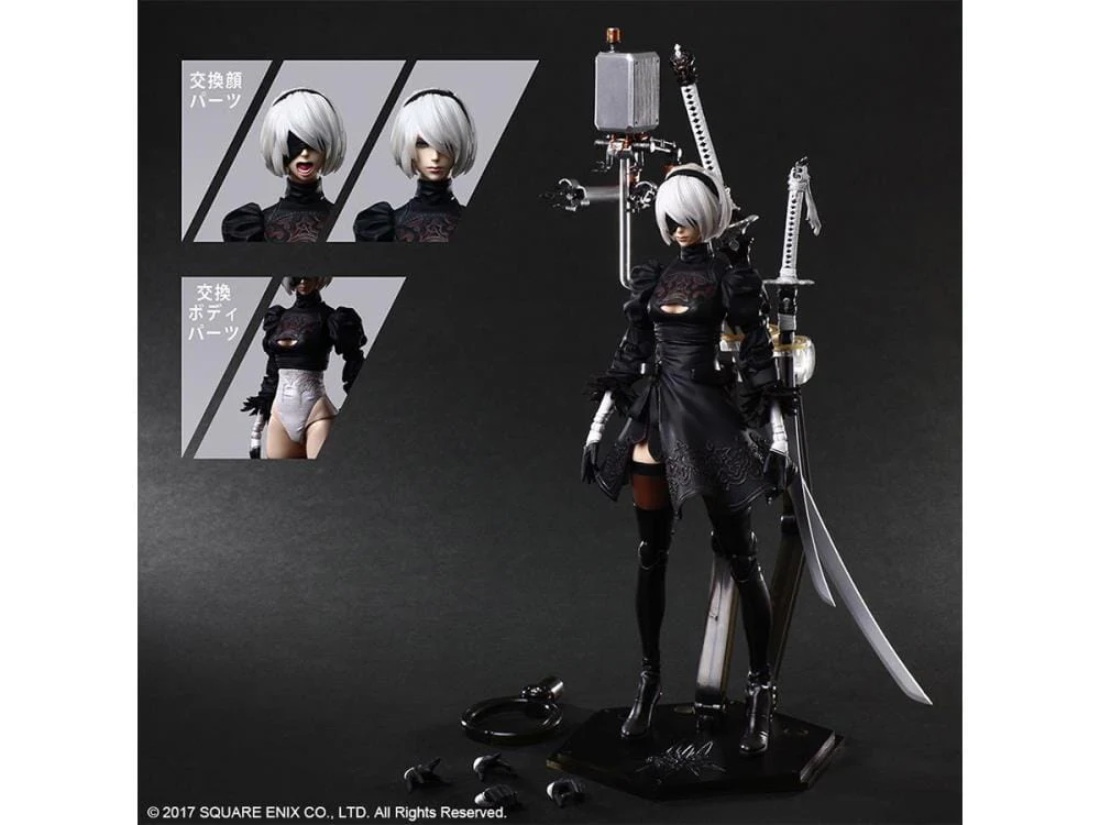 NieR Automata Play Arts Kai 2B (YoRHa No. 2 Type B) Deluxe Version - Image 11
