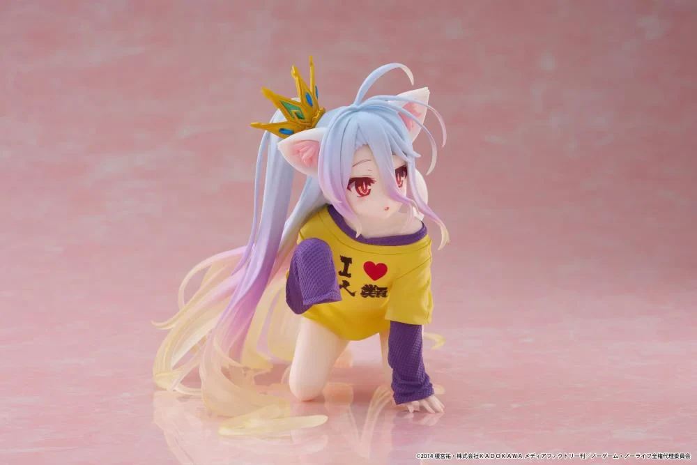 No Game No Life Desktop Cute Shiro (Cat Ear T-Shirt Ver.) Figure - Image 10