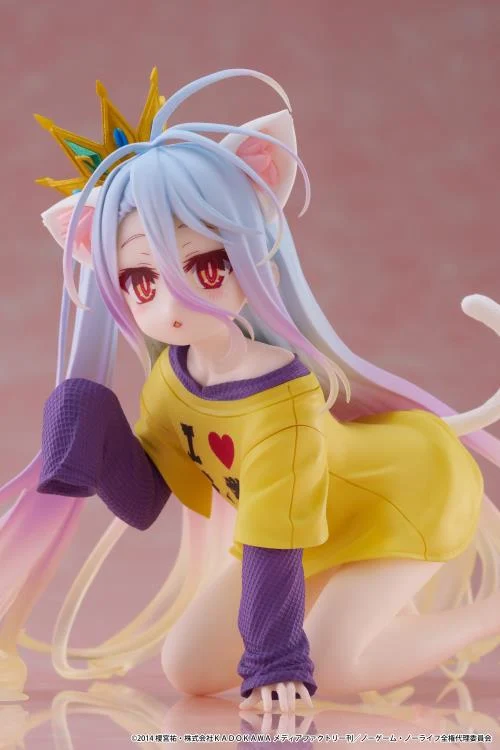 No Game No Life Desktop Cute Shiro (Cat Ear T-Shirt Ver.) Figure - Image 11