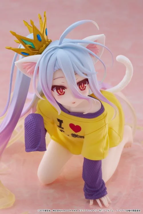 No Game No Life Desktop Cute Shiro (Cat Ear T-Shirt Ver.) Figure - Image 12