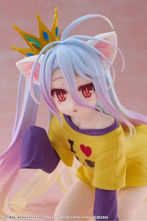 No Game No Life Desktop Cute Shiro (Cat Ear T-Shirt Ver.) Figure - Image 13