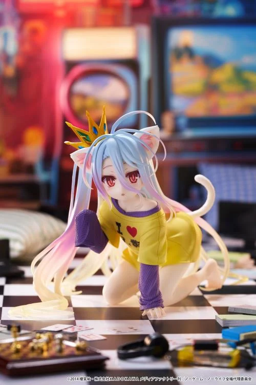 No Game No Life Desktop Cute Shiro (Cat Ear T-Shirt Ver.) Figure - Image 2