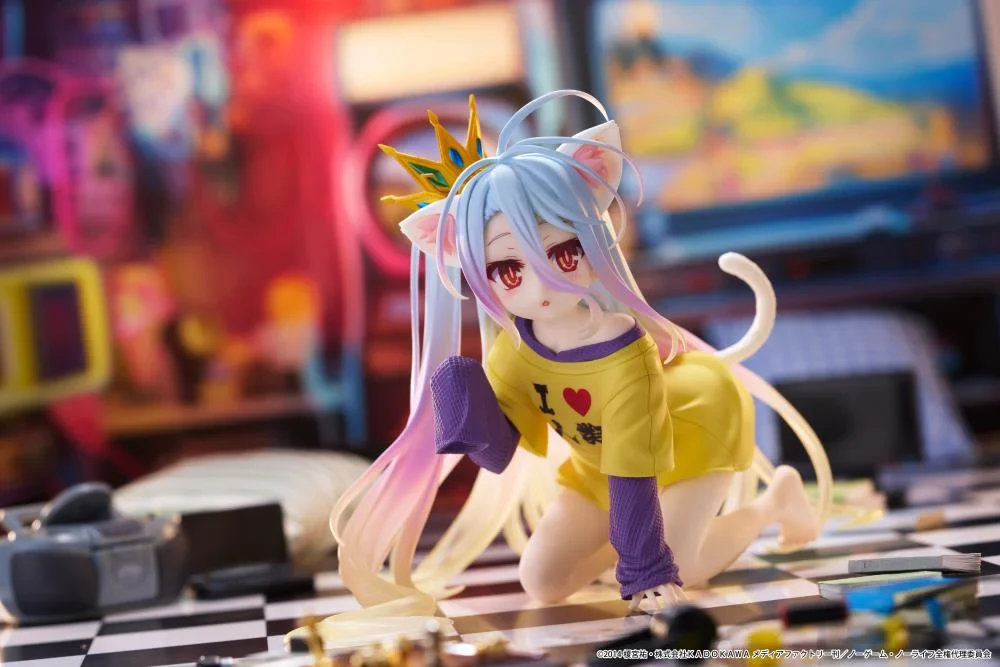 No Game No Life Desktop Cute Shiro (Cat Ear T-Shirt Ver.) Figure - Image 3