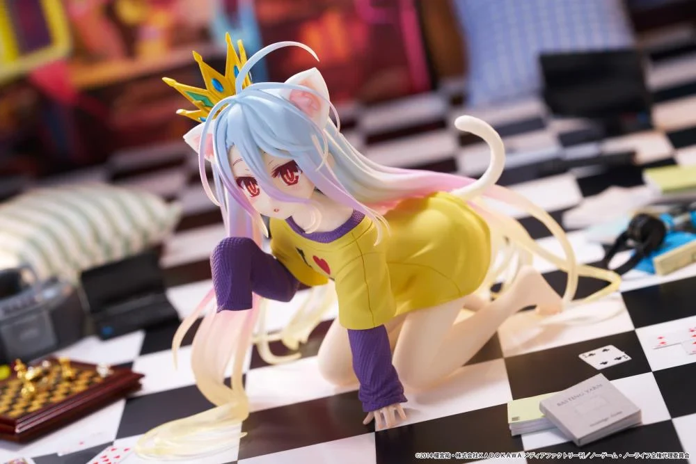 No Game No Life Desktop Cute Shiro (Cat Ear T-Shirt Ver.) Figure - Image 4