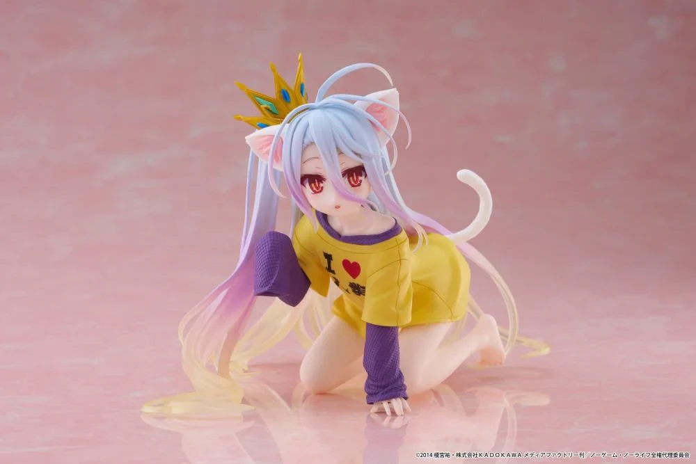 No Game No Life Desktop Cute Shiro (Cat Ear T-Shirt Ver.) Figure - Image 5