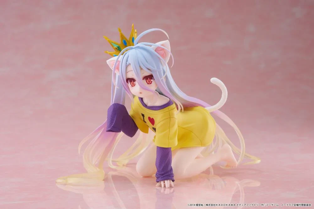 No Game No Life Desktop Cute Shiro (Cat Ear T-Shirt Ver.) Figure - Image 6
