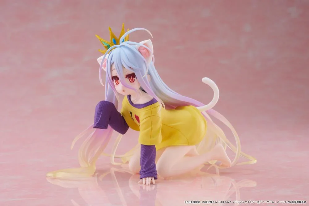 No Game No Life Desktop Cute Shiro (Cat Ear T-Shirt Ver.) Figure - Image 7