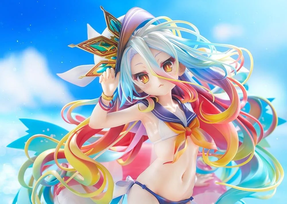 No Game No Life Shiro (Sailor-Style Swimsuit Ver.) 1/7 Scale Figure - Image 5