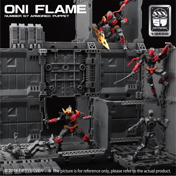Number 57 Armored Puppet Oni Flame 1/24 Scale Model Kit - Image 9