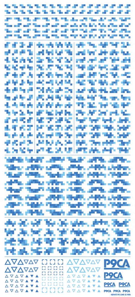 Pixel Camouflage Decal 2 Blue(1pc) - Image 2
