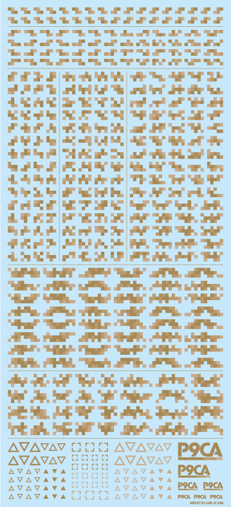 Pixel Camouflage Decal 2 Ground Camouflage(1pc)