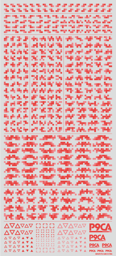 Pixel Camouflage Decal 2 Red(1pc) - Image 3
