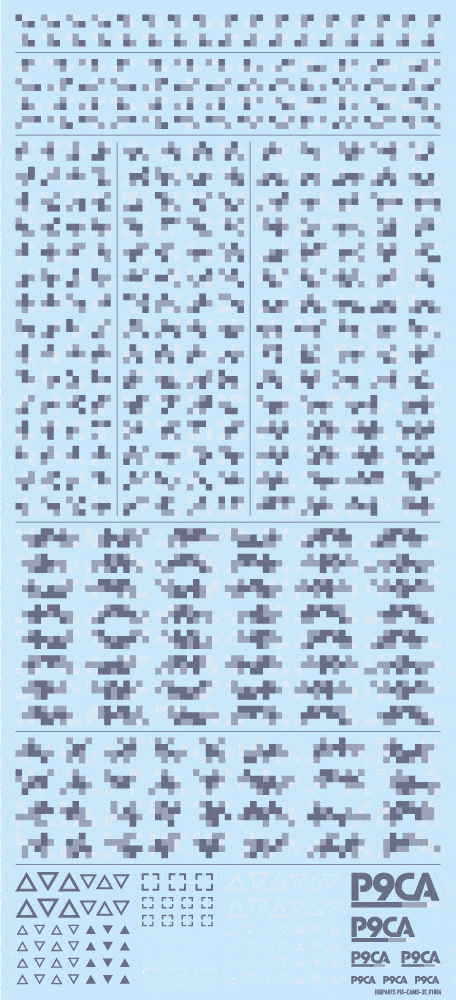 Pixel Camouflage Decal 2 Marine Camouflage(1pc)
