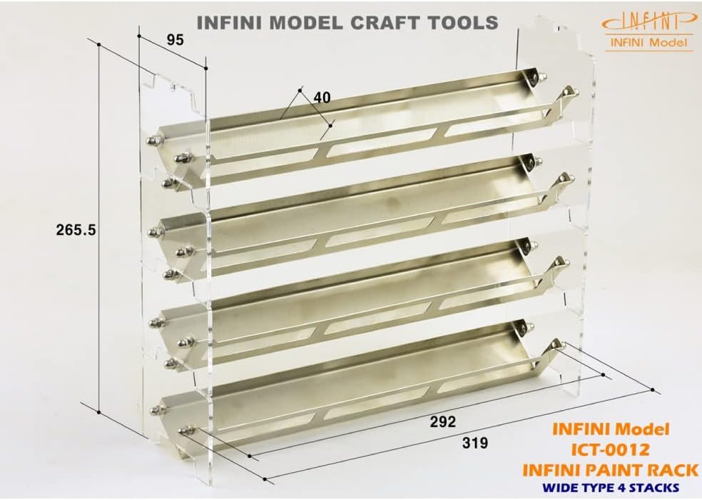 Paint Rack Wide 4 stacks (For Mr. Hobby, IPP) - Image 2