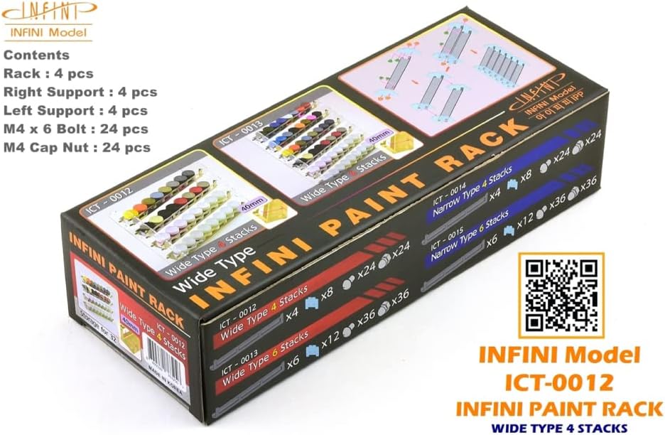 Paint Rack Wide 4 stacks (For Mr. Hobby, IPP) - Image 3