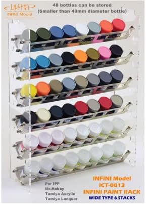 Paint Rack Wide 6 stacks (For Mr. Hobby, IPP)