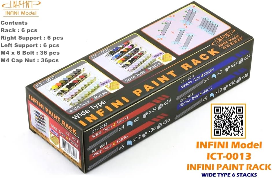 Paint Rack Wide 6 stacks (For Mr. Hobby, IPP) - Image 4