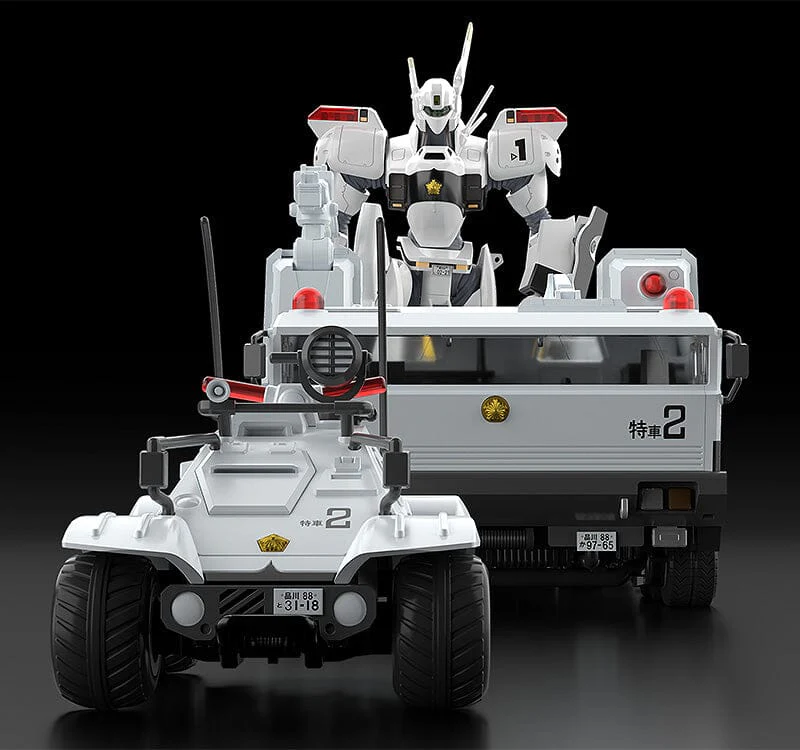 Mobile Police Patlabor Moderoid Type 98 Special Command Vehicle & Type 99 Special Labor Carrier Model Kit Set - Image 3
