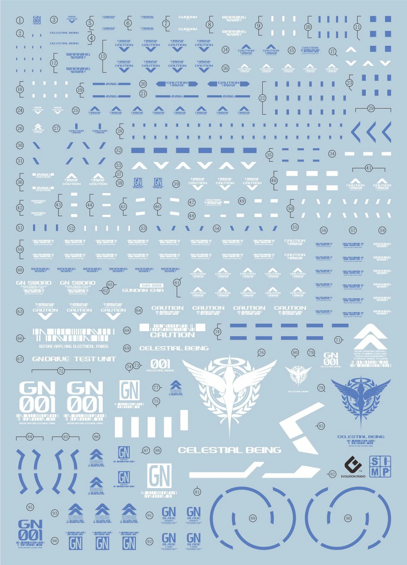 D10 PG Exia Gundam Water Slide Decal - Image 2