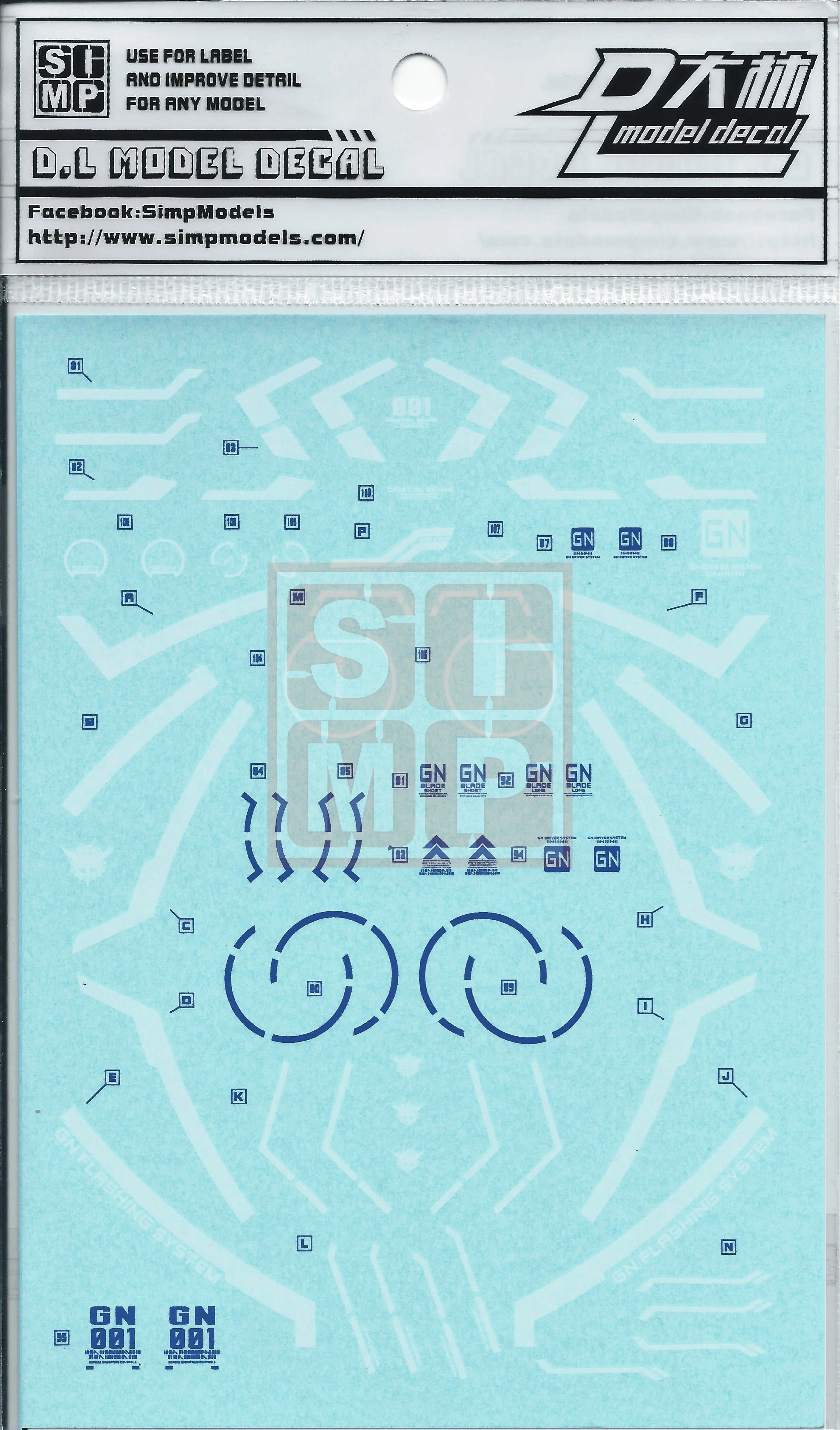 PG Exia Gundam Water Slide Decal - Image 2