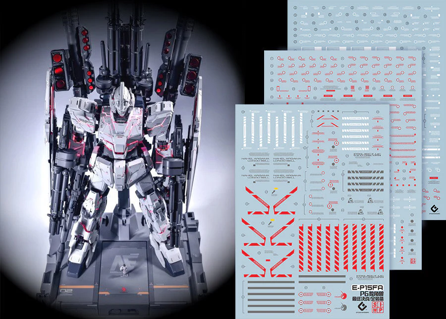 PG Unicorn Gundam Full Weapon Final Battle Ver Decal Set - Image 4