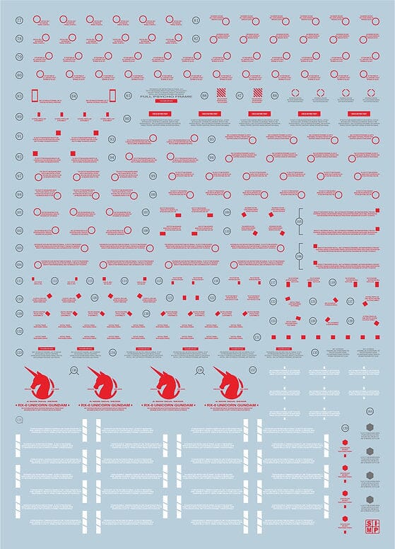 D02 PG 1/60 Unicorn Gundam Water Slide Decal - Image 3