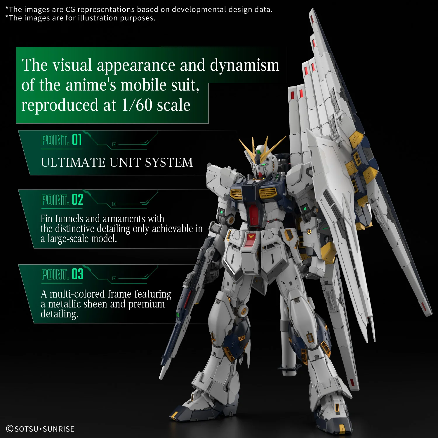 PG Unleashed 1/60 Nu Gundam - Image 6
