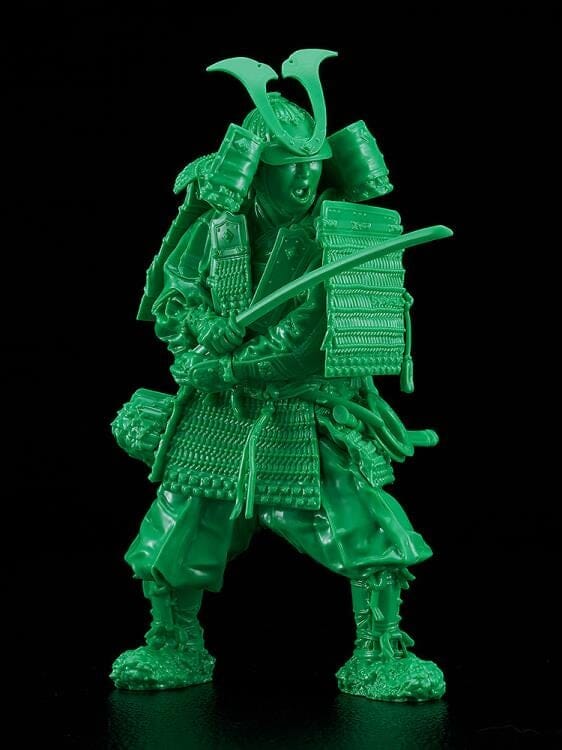 PLAMAX Kamakura Period Armored Warrior (Green Color Edition) 1/12 Scale Model Kit - Image 2