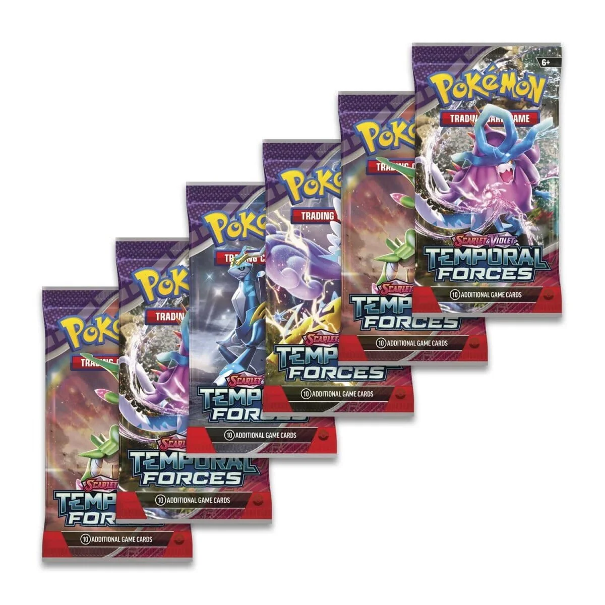 Pokemon TCG Scarlet & Violet-Temporal Forces Booster Bundle (6 Packs) - Image 2