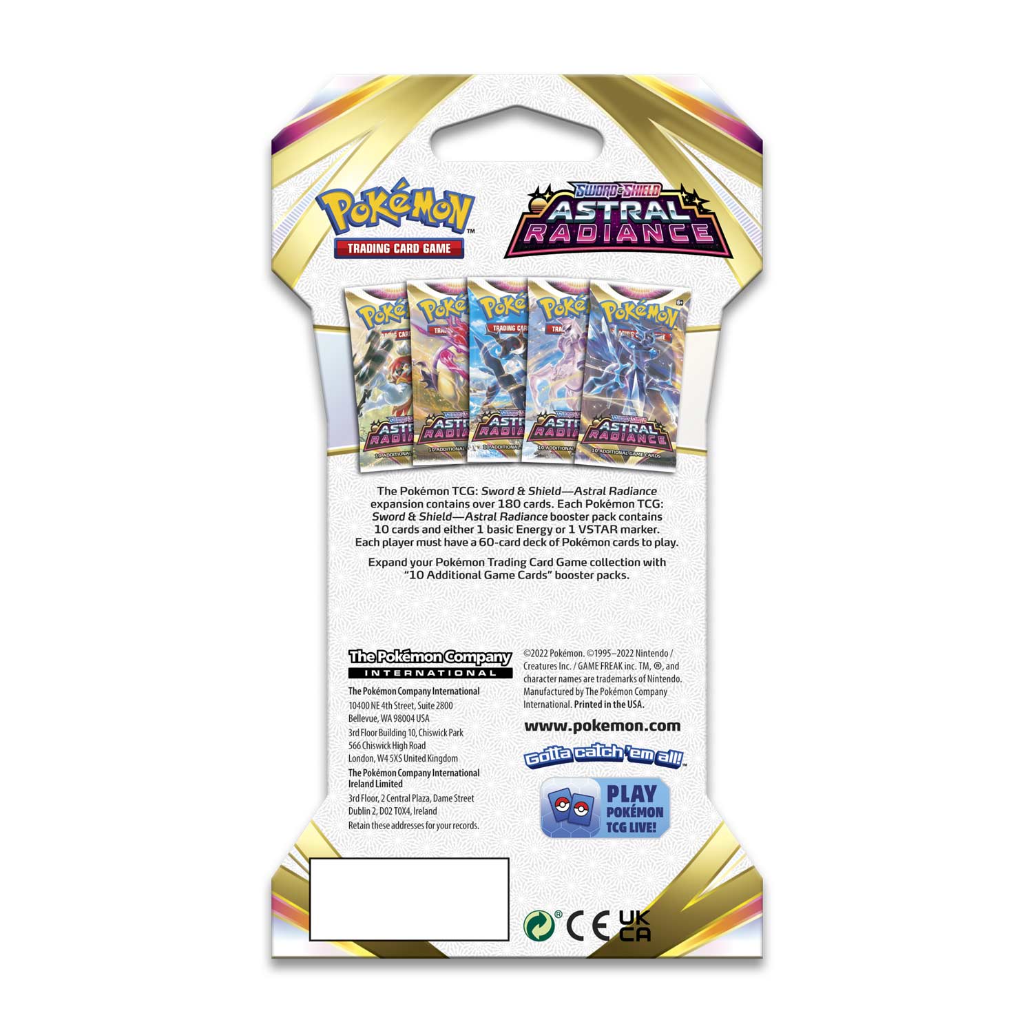 Pokémon TCG: Sword & Shield-Astral Radiance Sleeved Booster Pack (10 Cards) - Image 7