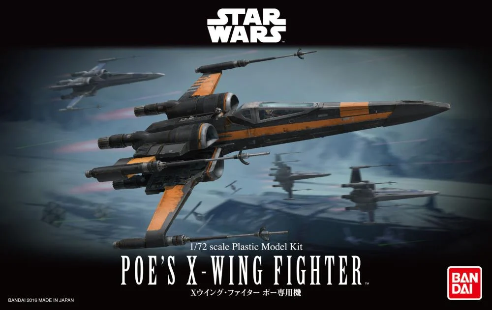 Star Wars Poe's X-Wing Fighter 1/72 Scale Model Kit - Image 2