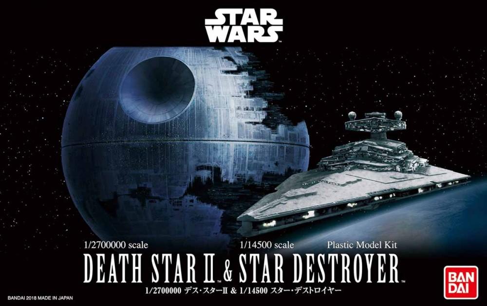 Death Star II 1/2,700,000 & Star Destroyer 1/14,500 "Star Wars", Bandai Star Wars Plastic Model - Image 2