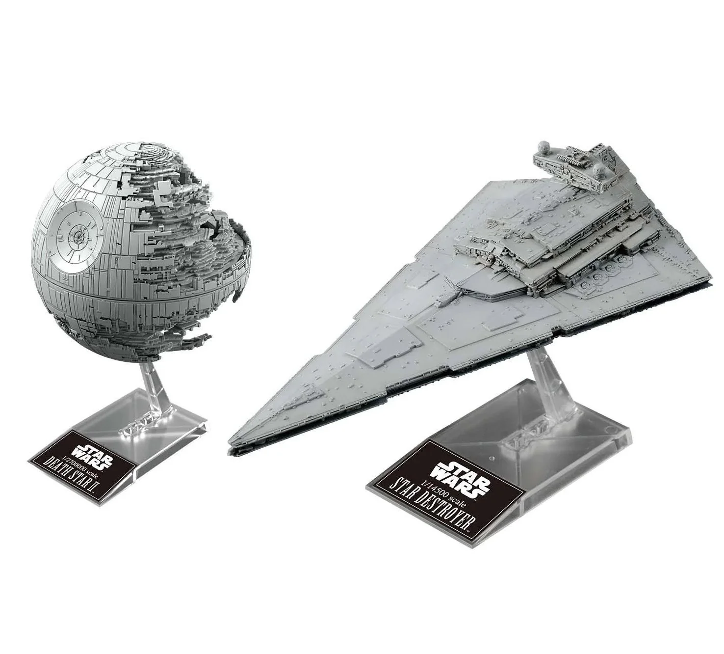 Death Star II 1/2,700,000 & Star Destroyer 1/14,500 "Star Wars", Bandai Star Wars Plastic Model - Image 3
