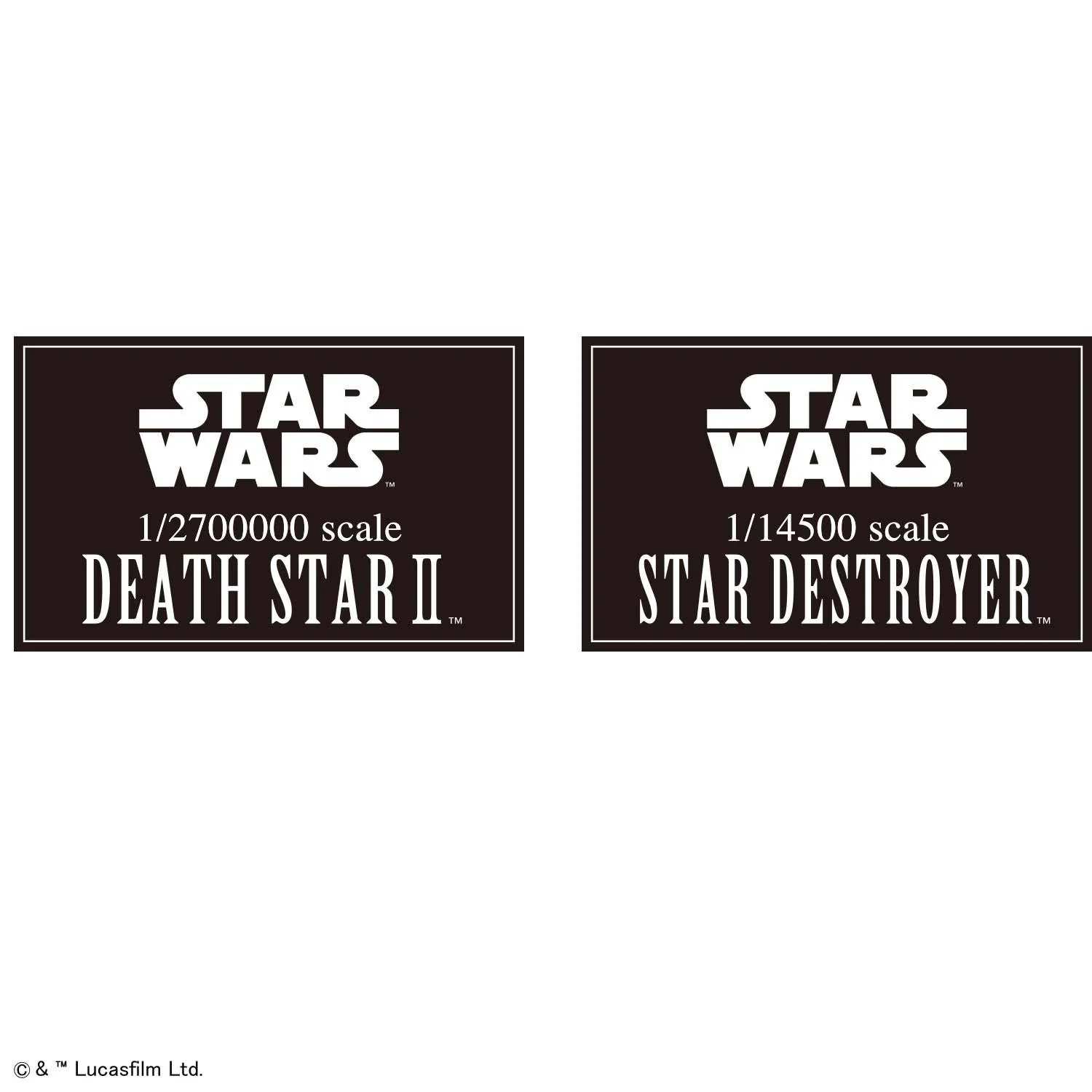 Death Star II 1/2,700,000 & Star Destroyer 1/14,500 "Star Wars", Bandai Star Wars Plastic Model - Image 4