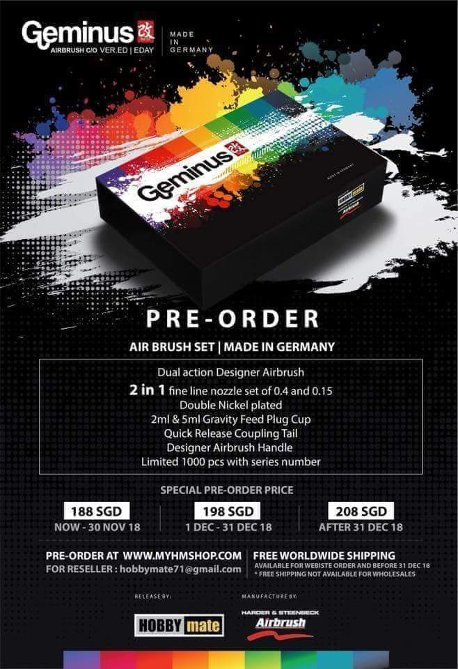EDAY GEMINUS DESIGNER AIRBRUSH - LIMITED EDITION WITH INDIVIDUAL SERIES NO. harder steenbeck - Image 3