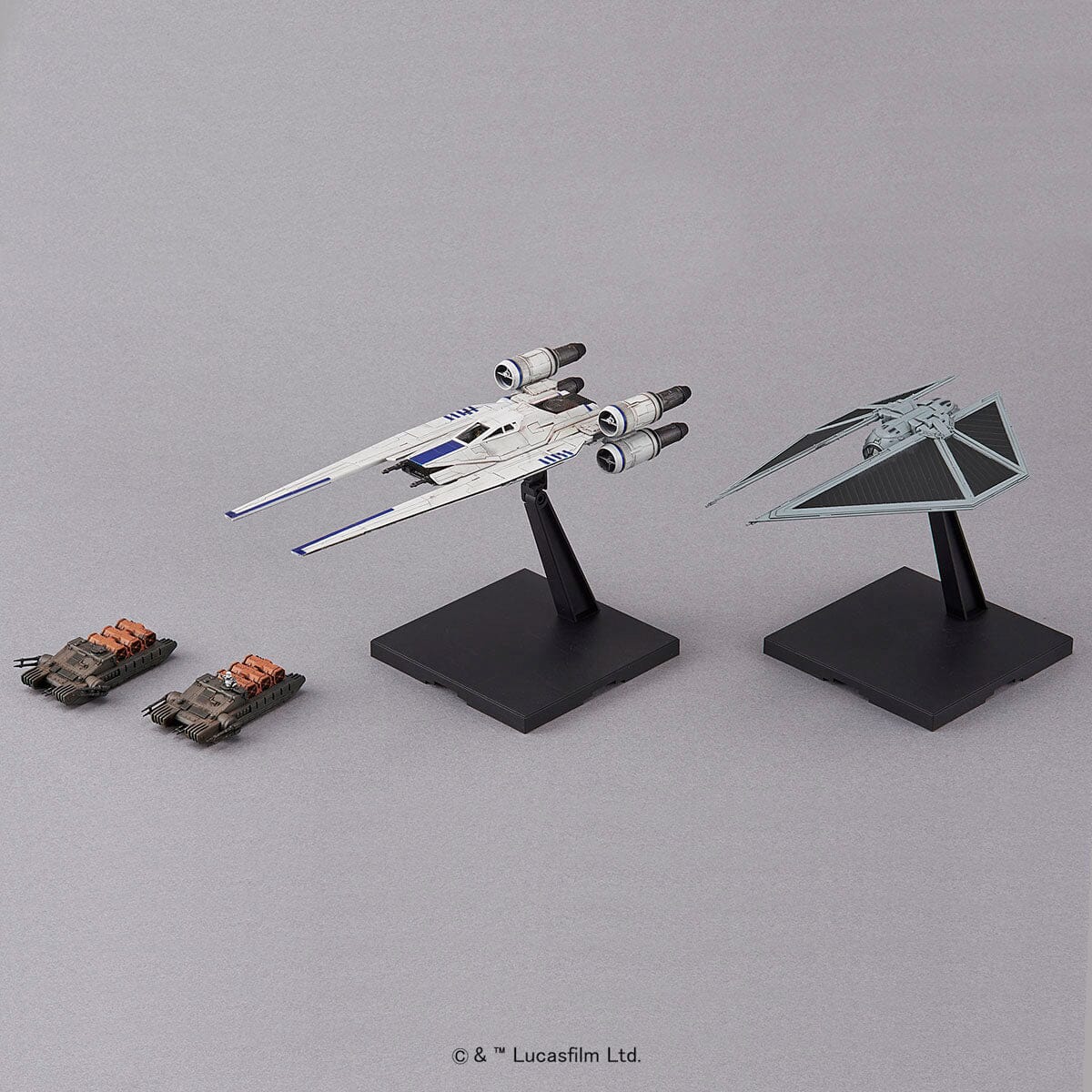 Rogue One A Star Wars Story U-Wing Fighter & TIE Striker 1/144 Scale Model Kit - Image 6