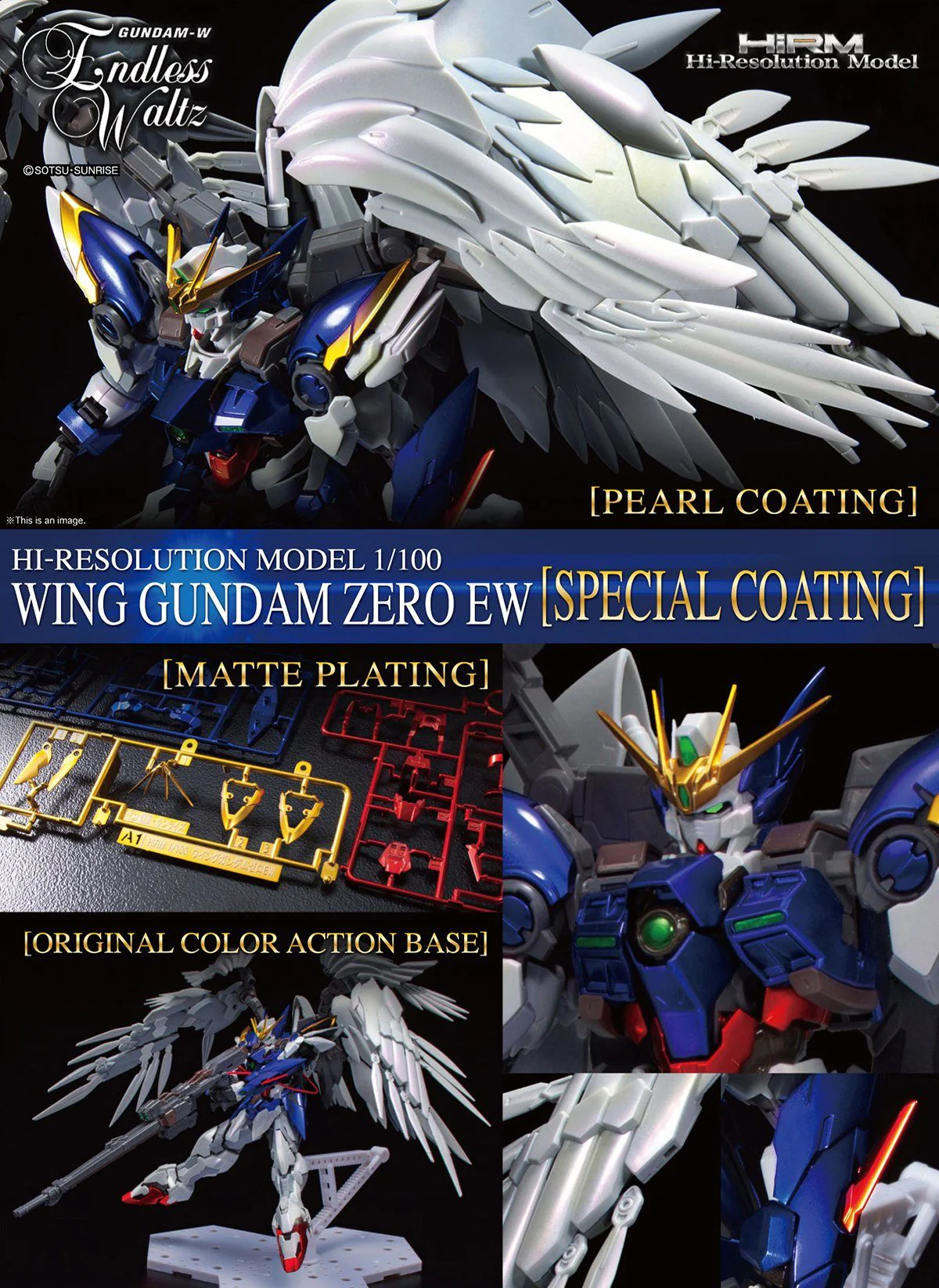 Wing Gundam Zero (EW) (Plated Coating), "Gundam Wing: Endless Waltz", Bandai Hi-Resolution Model 1/100 - Image 2