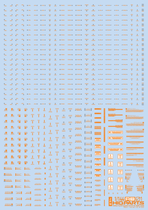 1/144 RB01 Caution Decal Orange & Gray(1pc)