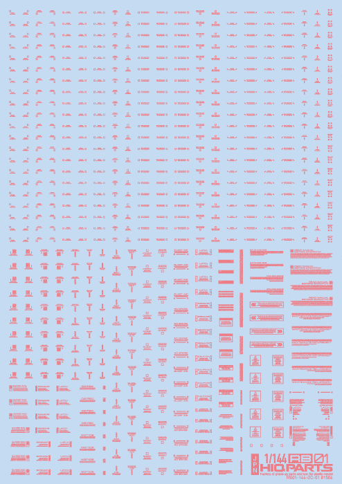 1/144 RB01 Caution Decal Pastel Pink(1pc)