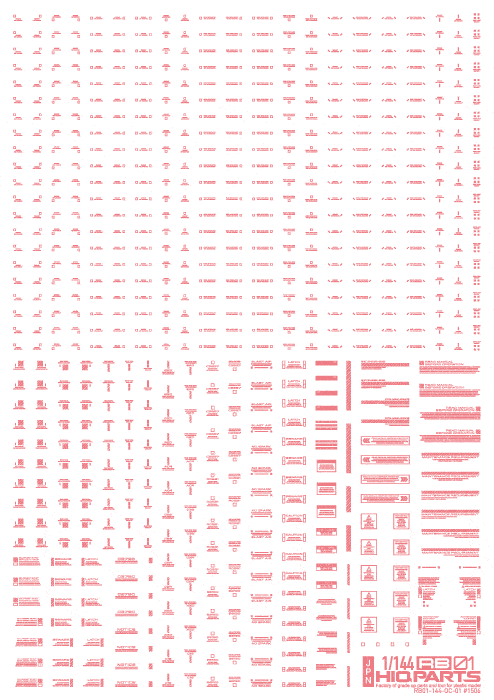 1/144 RB01 Caution Decal Pastel Pink(1pc) - Image 2