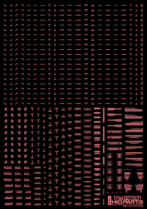 1/144 RB01 Caution Decal Pastel Pink(1pc) - Image 3
