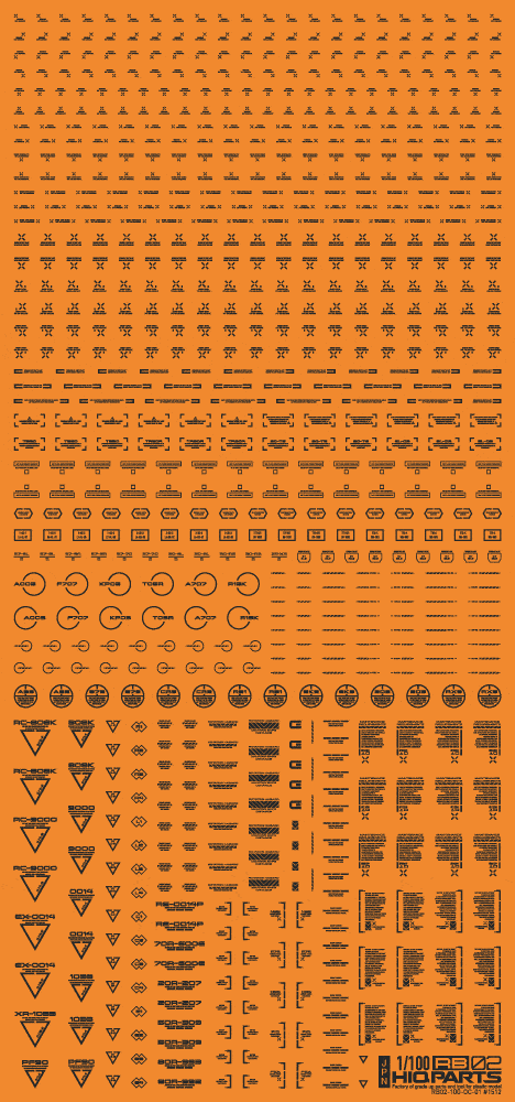1/100 RB02 Caution Decal One Color Dark Gray(1pc) - Image 2